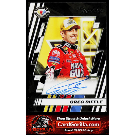 2023 Panini Prime #75-GB Greg Biffle NASCAR 75th Anniversary Signatures