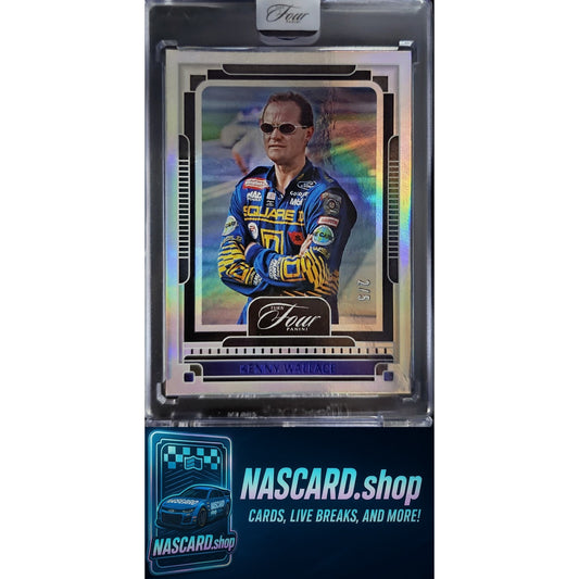 2025 Panini Turn Four #42 Kenny Wallace Blue #/5