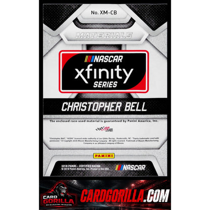 2018 Panini Certified #XM-CB Christopher Bell Xfinity Materials #/499