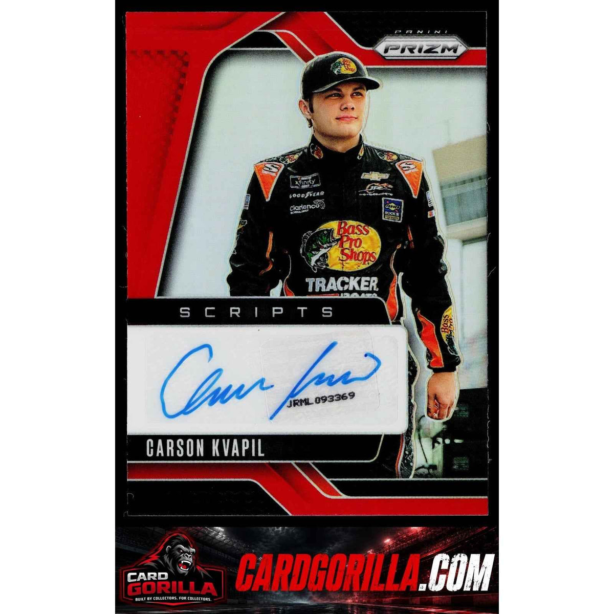 2025 Panini Prizm #S-CKV Carson Kvapil Scripts Red #/99