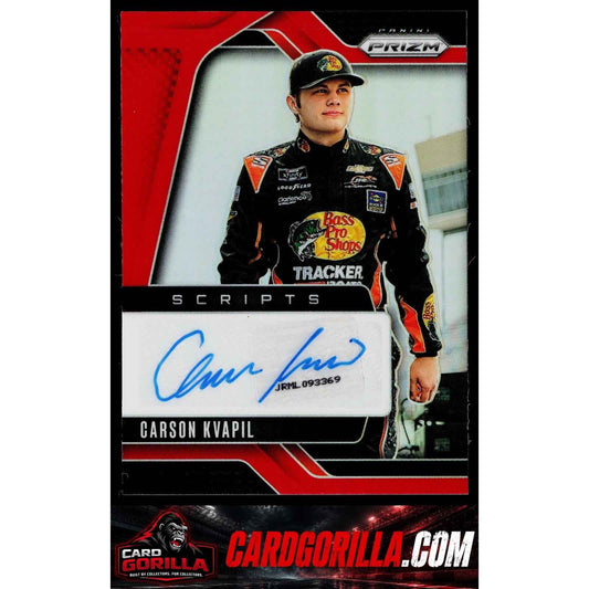 2025 Panini Prizm #S-CKV Carson Kvapil Scripts Red #/99