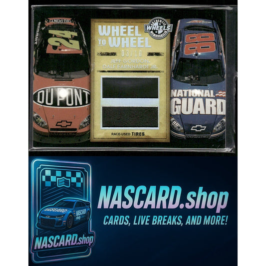 2010 Wheels Main Event Jeff Gordon Dale Earnhardt Jr Wheel to Wheel Holofoil /10 - NASCARD.shop