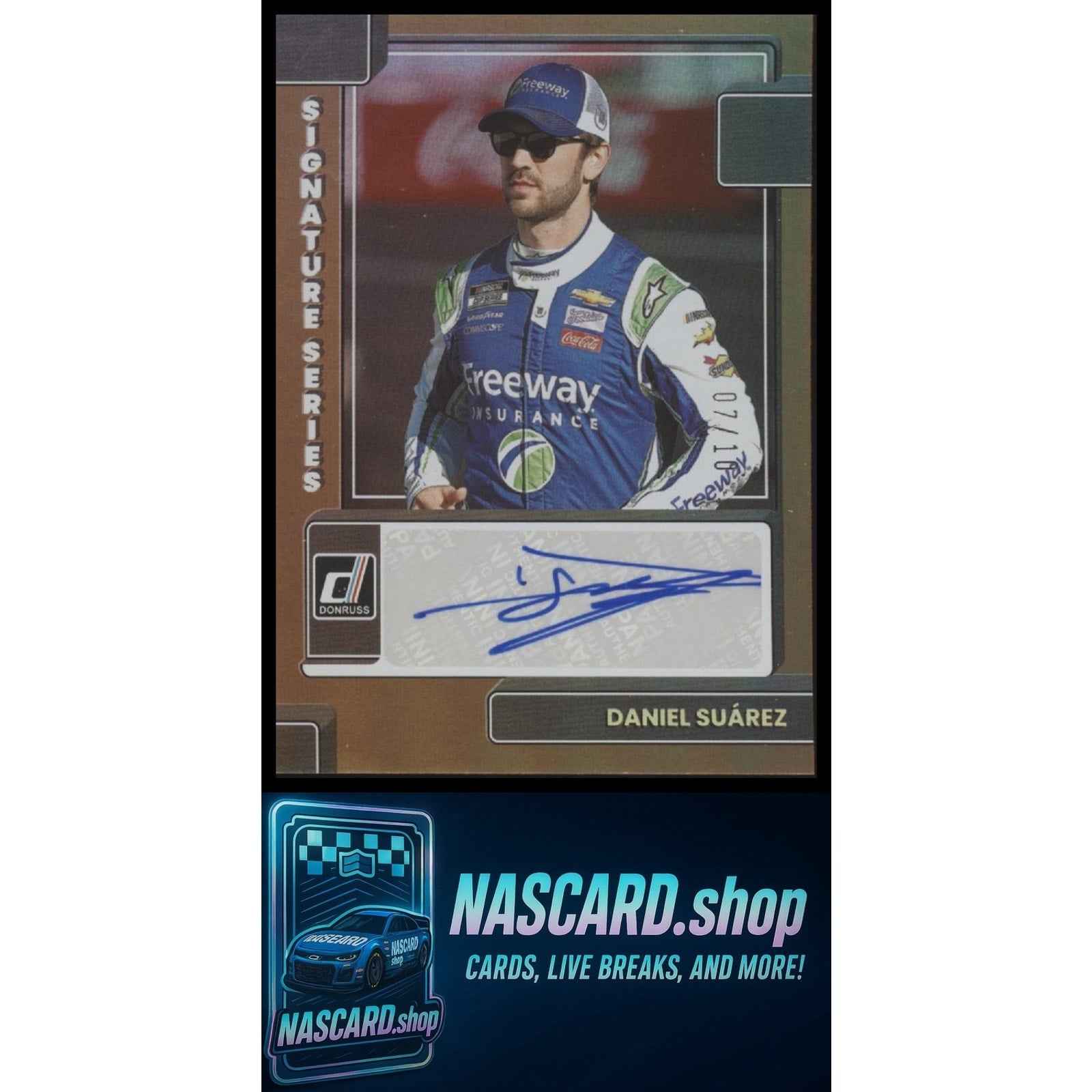 2023 Donruss #SS-DS Daniel Suarez Signature Series Holo Gold #/10