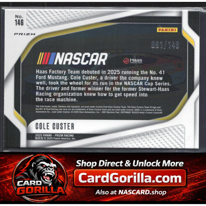 2025 Panini Prizm #146 Cole Custer Green Scope #/149