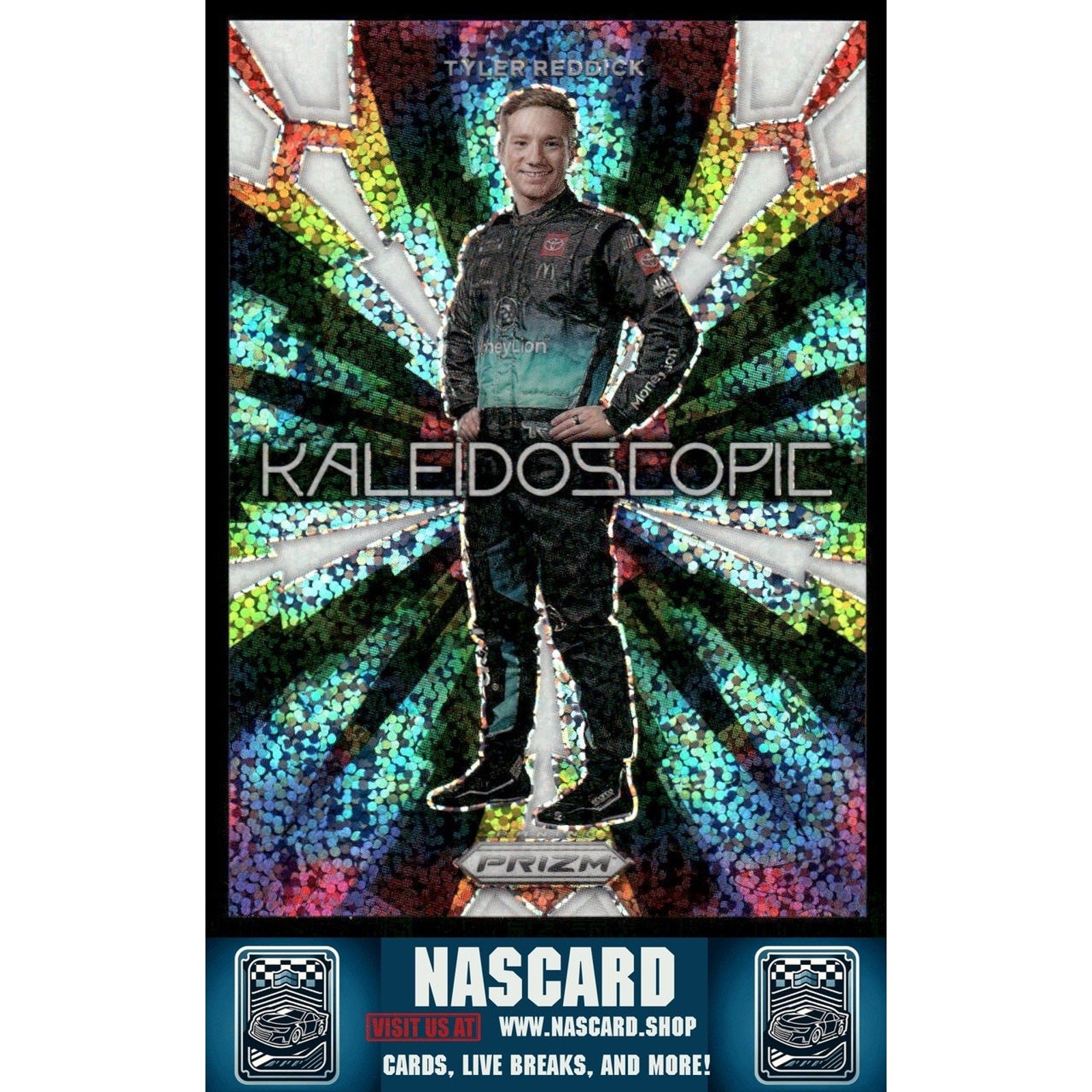 2023 Panini Prizm #K9 Tyler Reddick Kaleidoscopic White Sparkle Prizm - NASCARD.shop