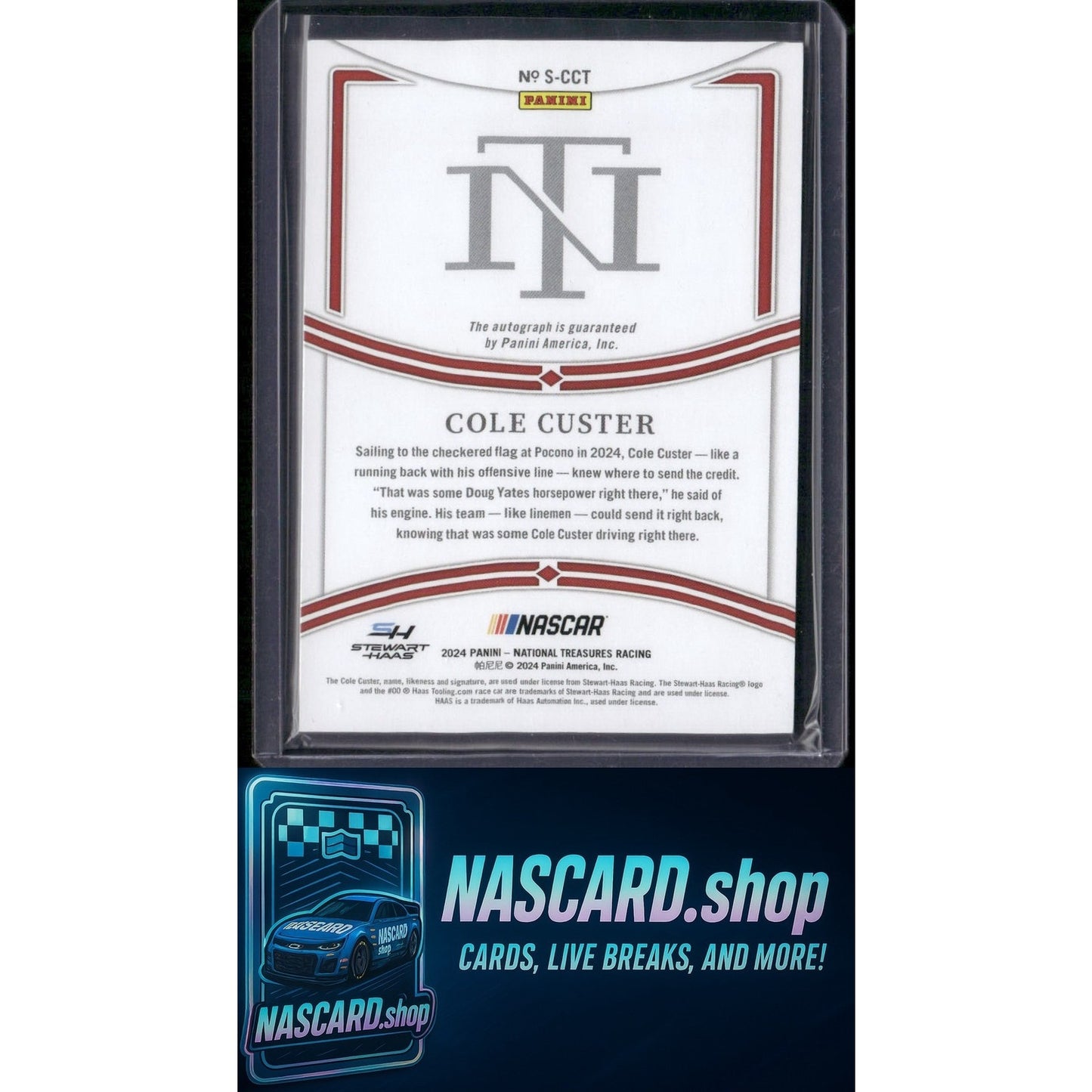 2024 Panini National Treasures #S-CCT Cole Custer Signatures Holo Gold #/10