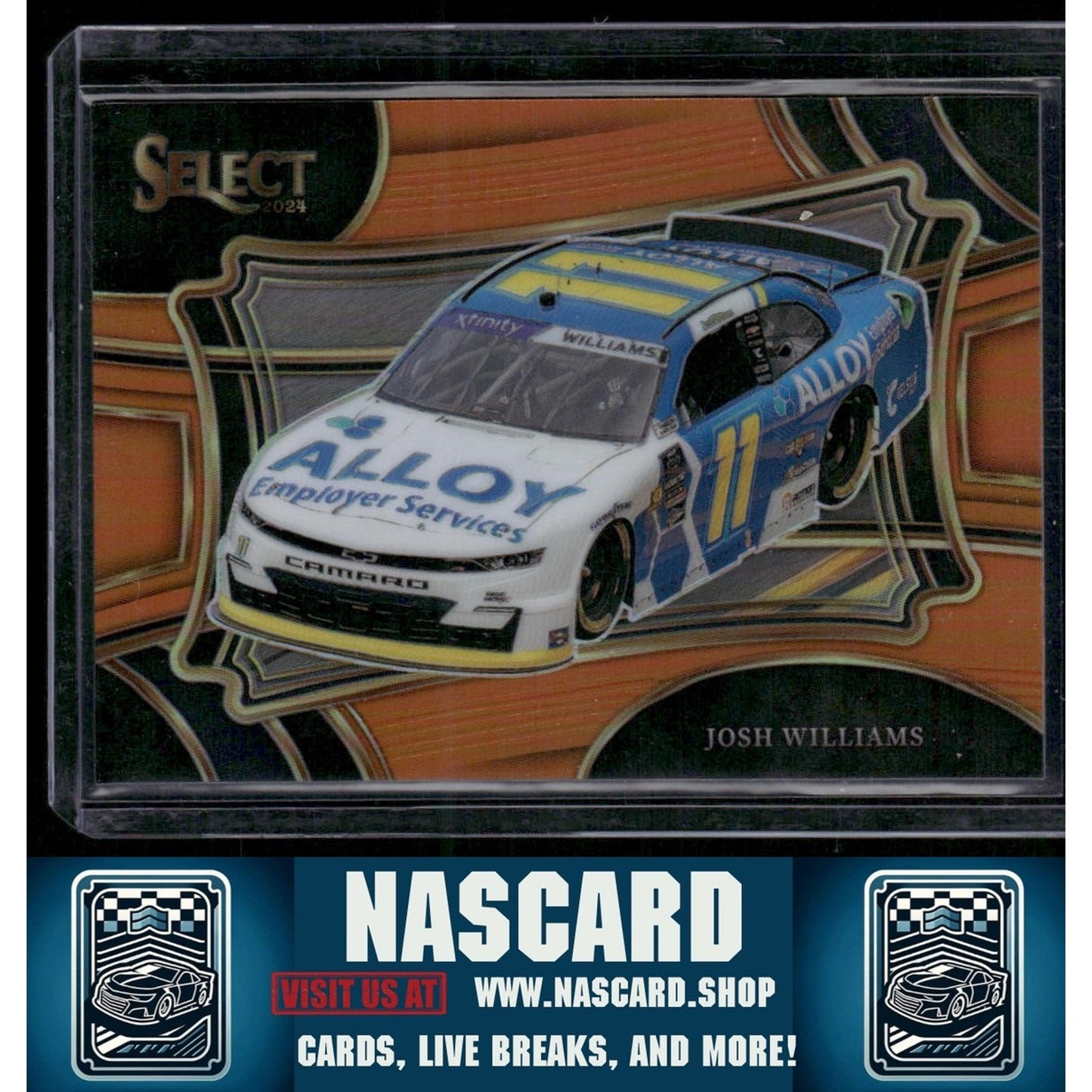 2024 Panini Select Pit Road #161 Josh Williams Orange Prizms #/49 - NASCARD.shop