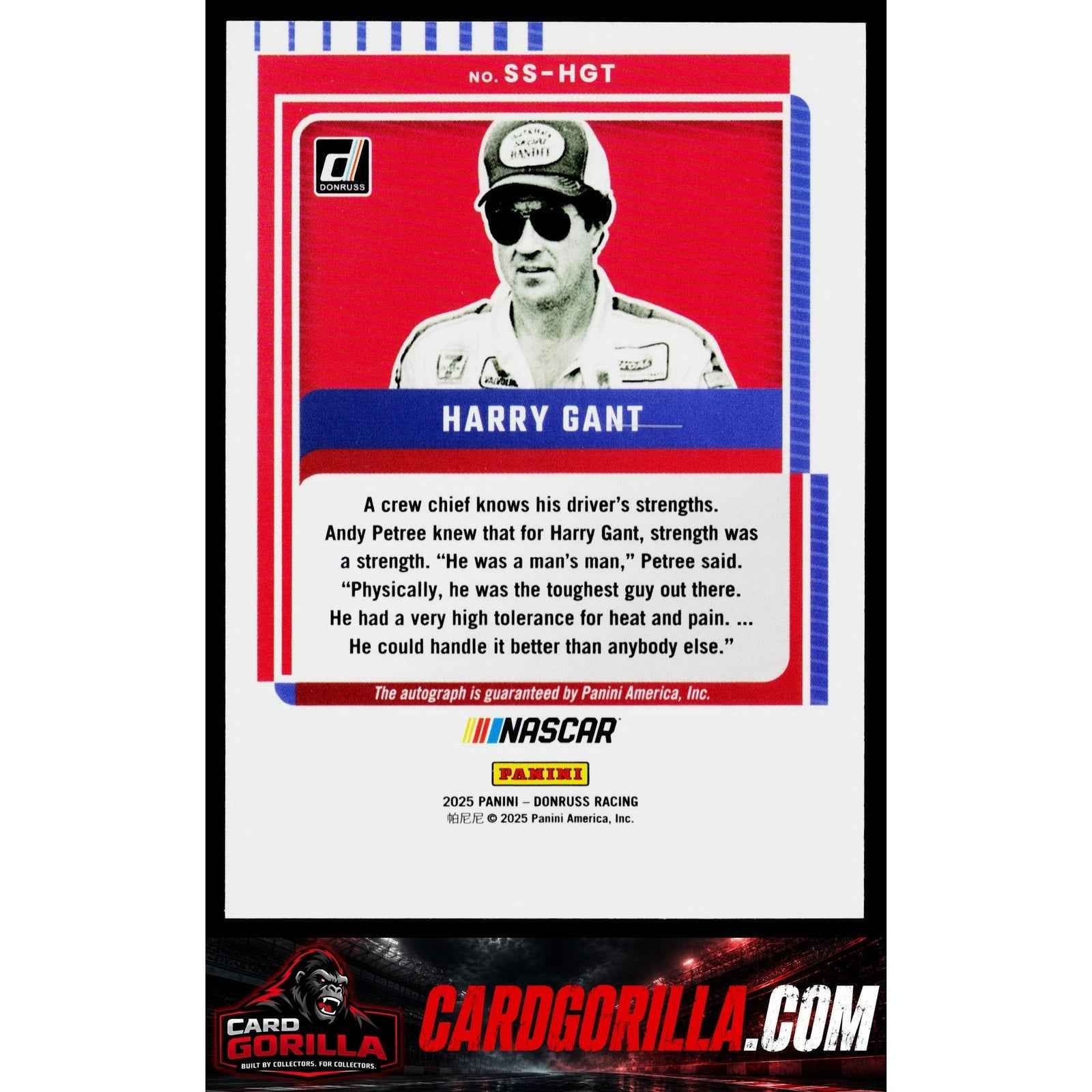 2025 Donruss #SS-HGT Harry Gant Signature Series Blue Xplosion #/25