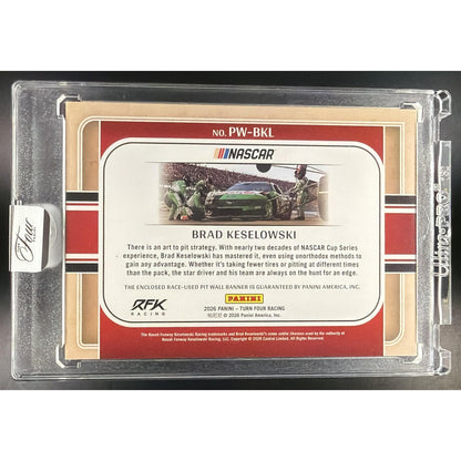 2026 Turn Four Racing Brad Keselowski Pit Wall Jumbo Swatches Holo Gold /5