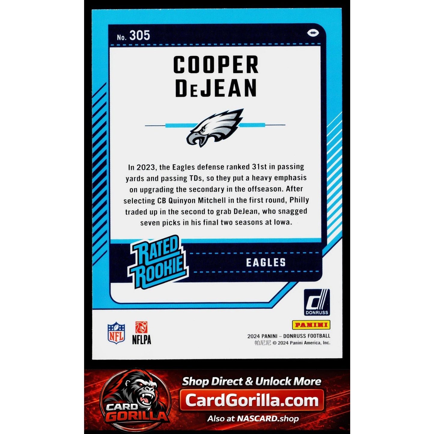 2024 Donruss #305 Cooper DeJean