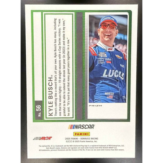2025 Panini Donruss NASCAR Kyle Busch #56 Optic Blue Velocity