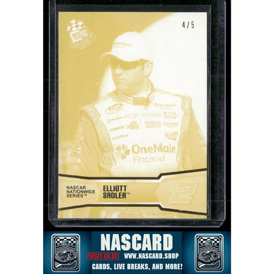 2013 Press Pass #55 Elliott Sadler Color Proof Yellow #/5 - NASCARD.shop