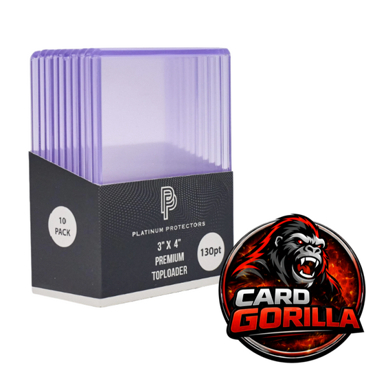 130pt Platinum Protectors Top Loaders – 10 Pack | Premium Protection for Thick Trading Cards