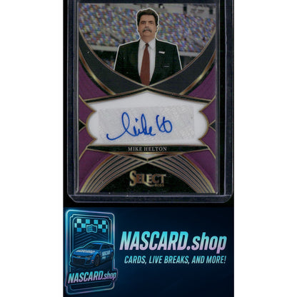 2025 Select Racing #LS-MHN Mike Helton Legendary Signatures Purple Prizms #/49 - NASCARD.shop