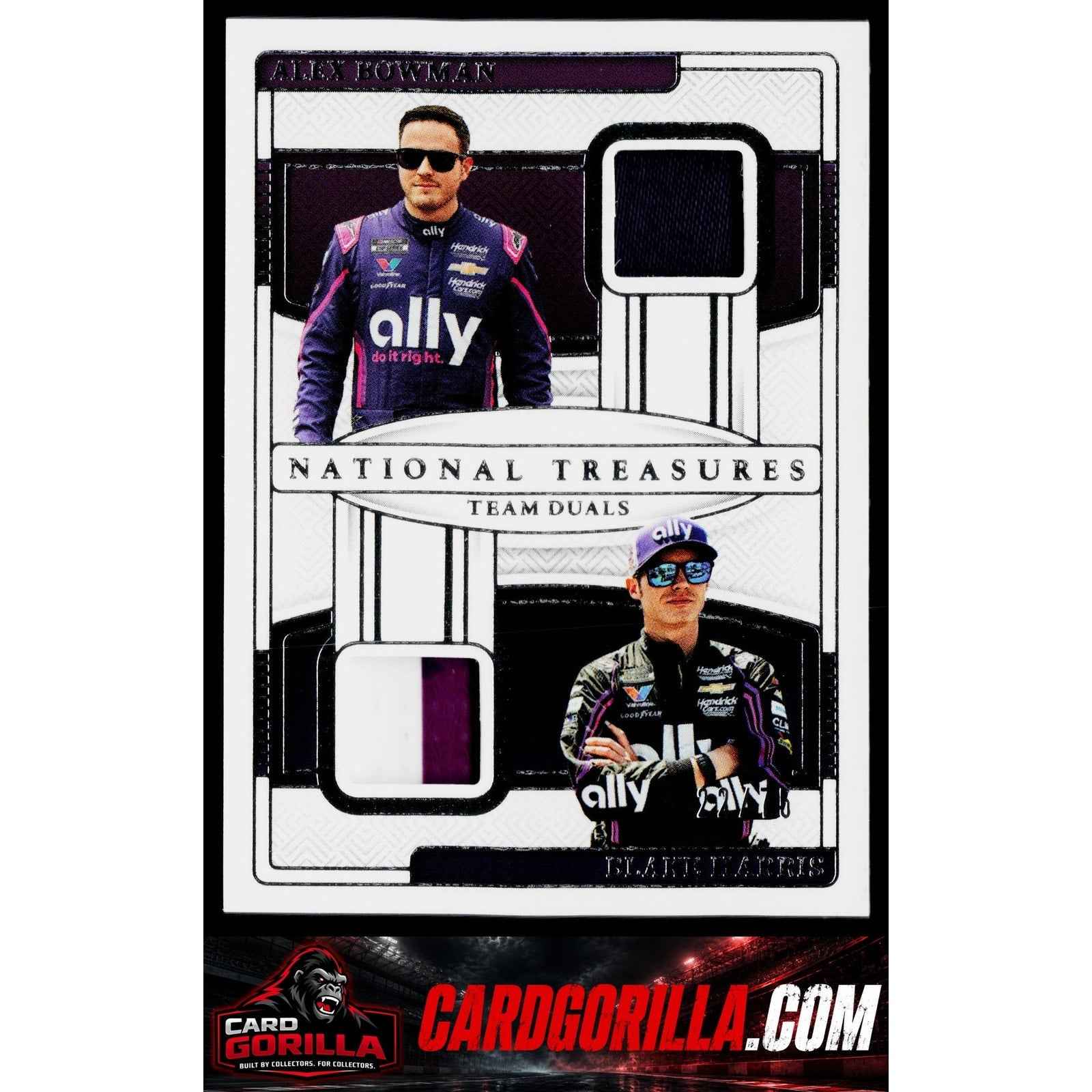 2025 Panini National Treasures #TD-BH Alex Bowman/Blake Harris Team Duals #/75
