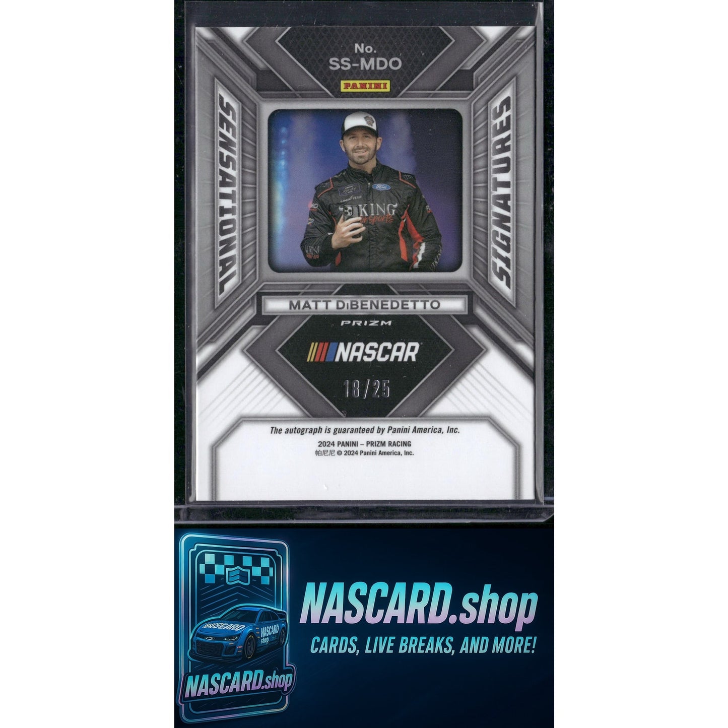 2024 Panini Prizm #SS-MDO Matt DiBenedetto Sensational Signatures Mojo #/25 - Card Gorilla