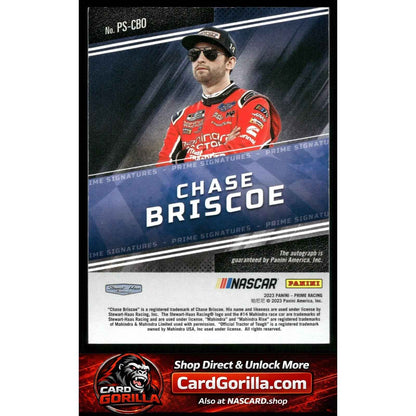 2023 Panini Prime #PS-CBO Chase Briscoe Prime Signatures Red #/50