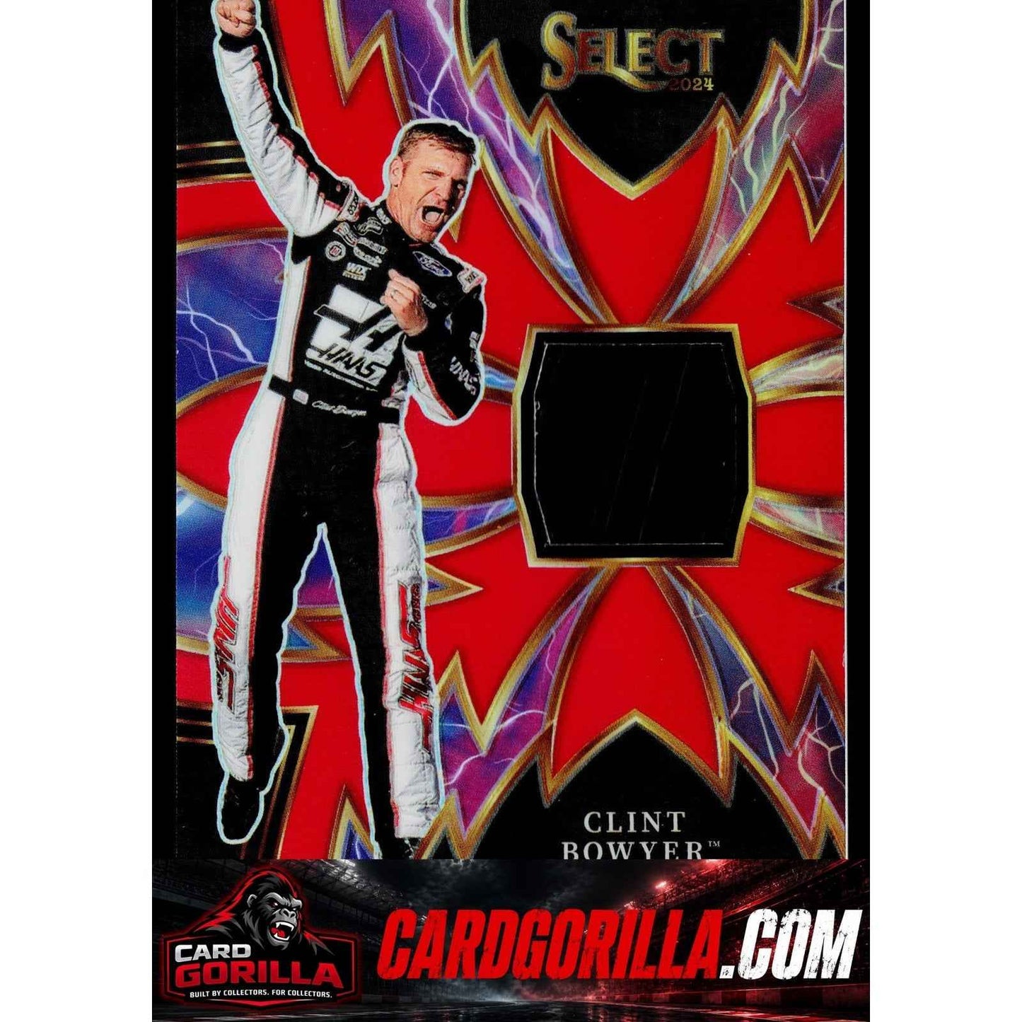 2024 Panini Select #S-CBY Clint Bowyer Sparks Red Prizms #/49