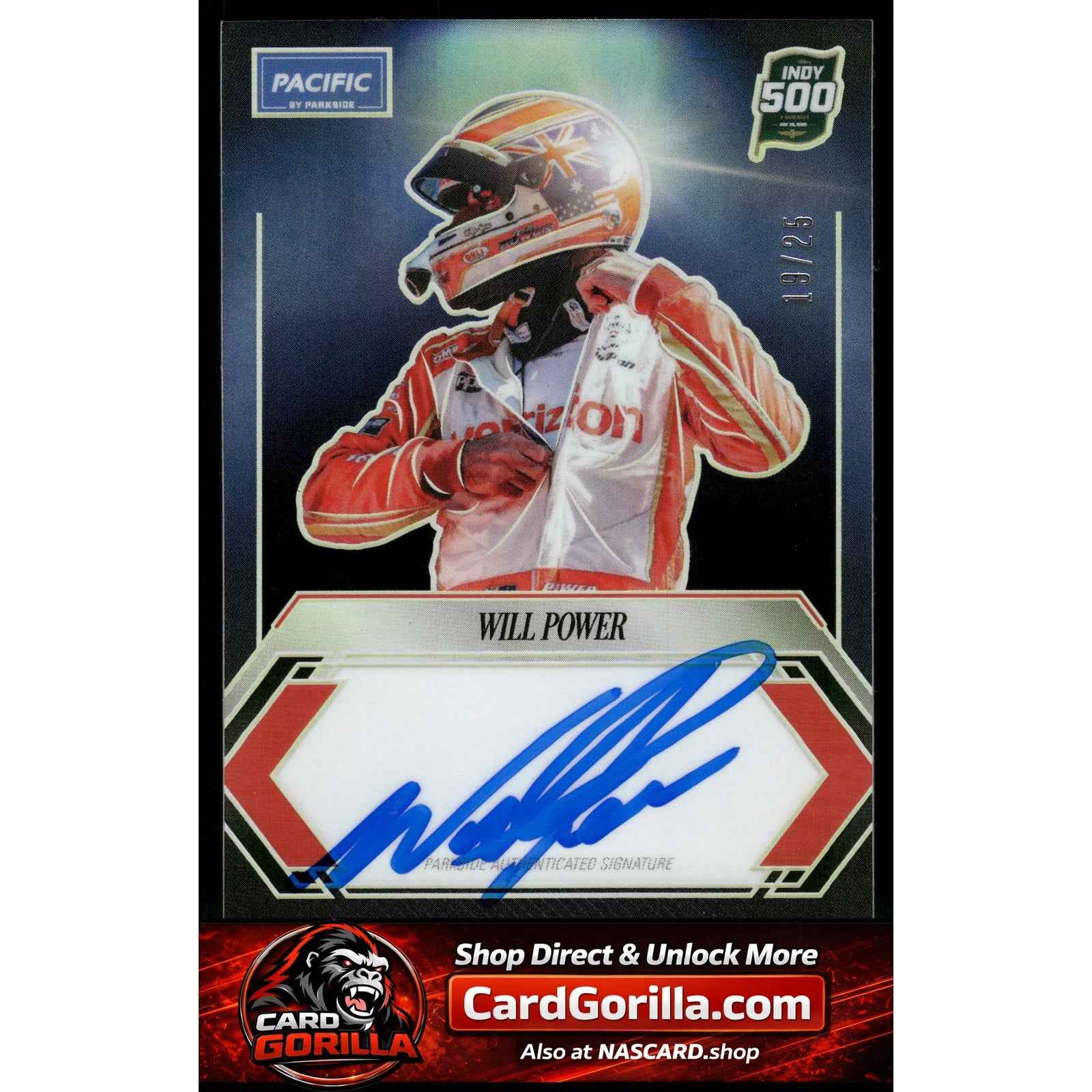 2025 Parkside Indy 500 Pacific #PP-WP Will Power Signature Series Blue