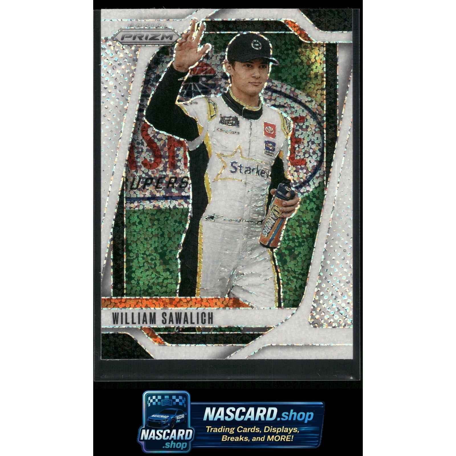 2025 Panini Prizm #64 William Sawalich White Sparkle