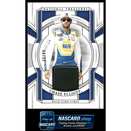 2025 Panini National Treasures #RUT-CET Chase Elliott Race Used Tires #/99