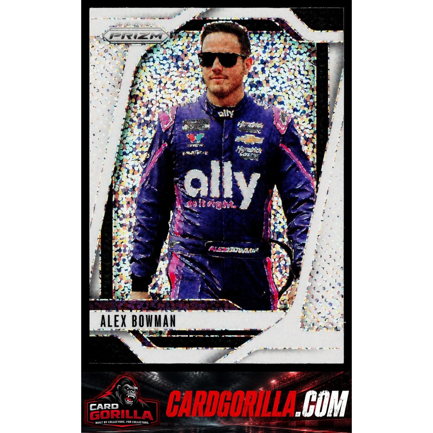 2025 Panini Prizm #22 Alex Bowman White Sparkle