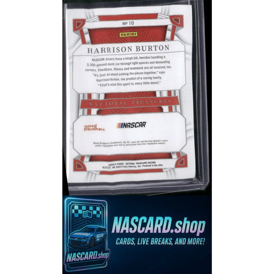 2023 Panini National Treasures #10 Harrison Burton #/25 - NASCARD.shop