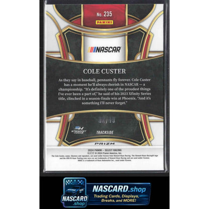 2024 Panini Select #235 Cole Custer Black and Blue Prizms #/49