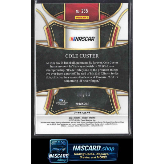 2024 Panini Select #235 Cole Custer Black and Blue Prizms #/49