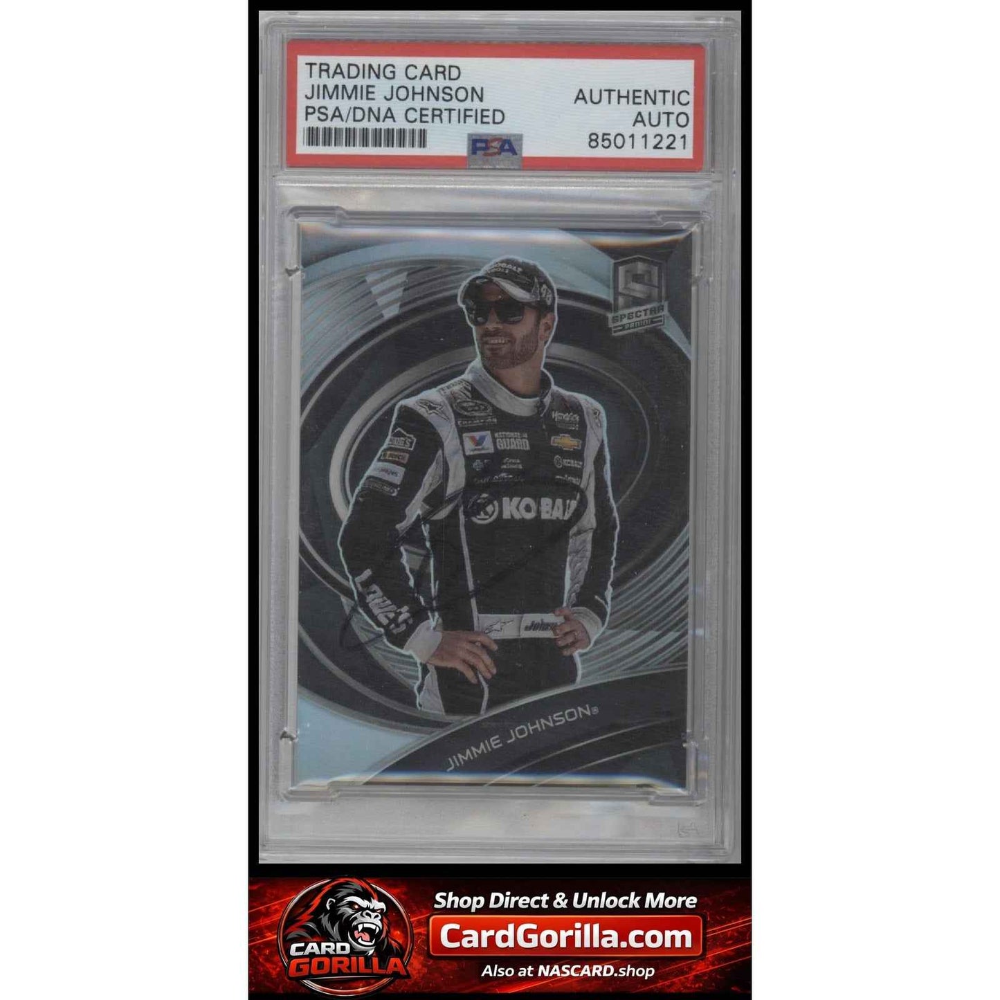 2022 Panini Chronicles Jimmie Johnson Spectra PSA/DNA Autograph