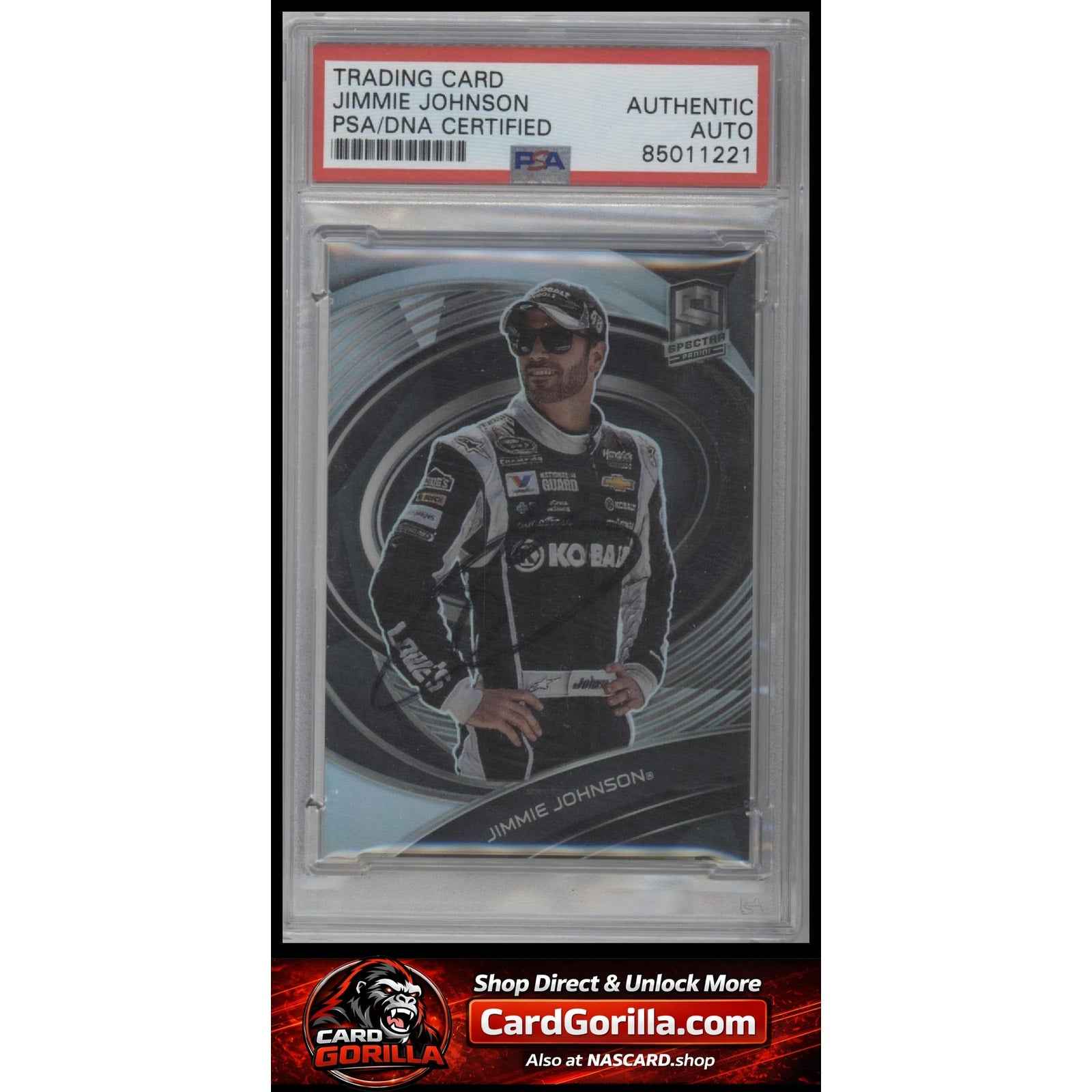 2022 Panini Chronicles Jimmie Johnson Spectra PSA/DNA Autograph