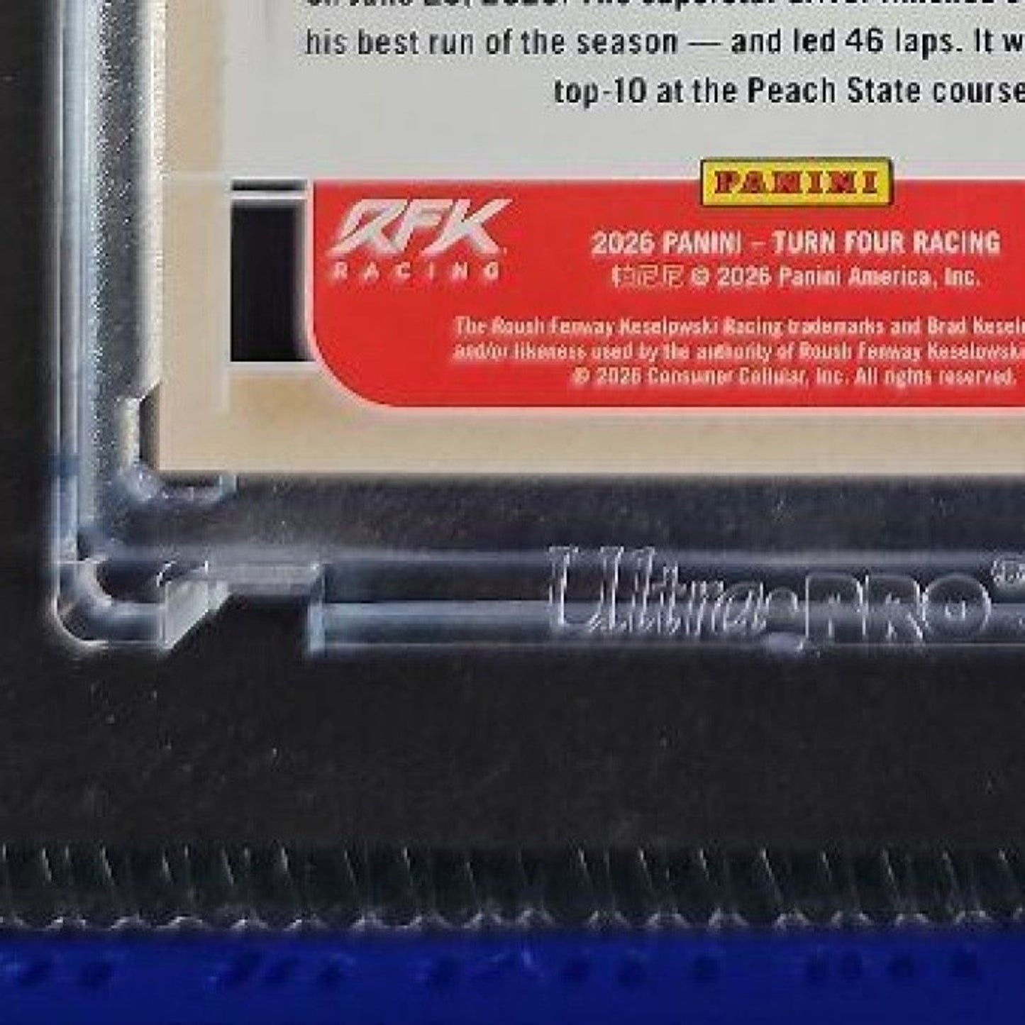 2026 Panini Turn Four Racing Brad Keselowski Memorabilia Auto Black FOTL /6