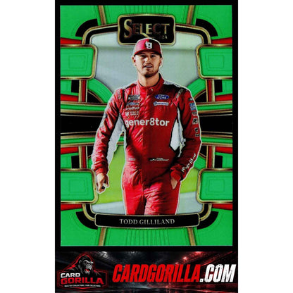 2024 Panini Select #34 Todd Gilliland Neon Green Prizms #/75