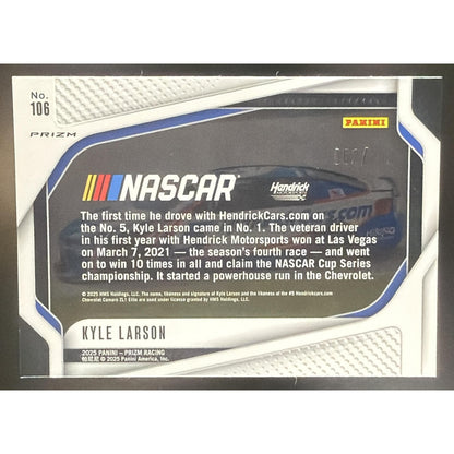 2025 Panini Prizm NASCAR Kyle Larson #106 Rides Pulsar Prizms /299