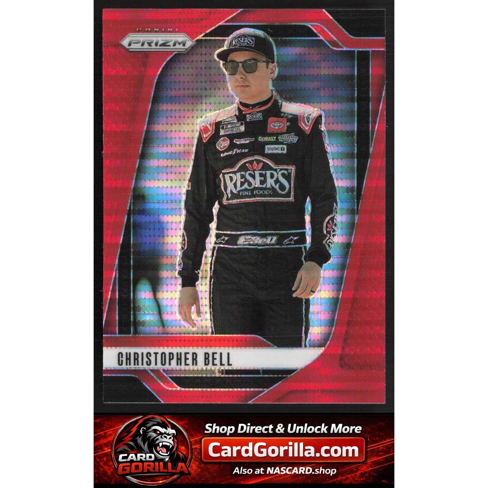 2025 Panini Prizm #62 Christopher Bell Red Pulsar #/199