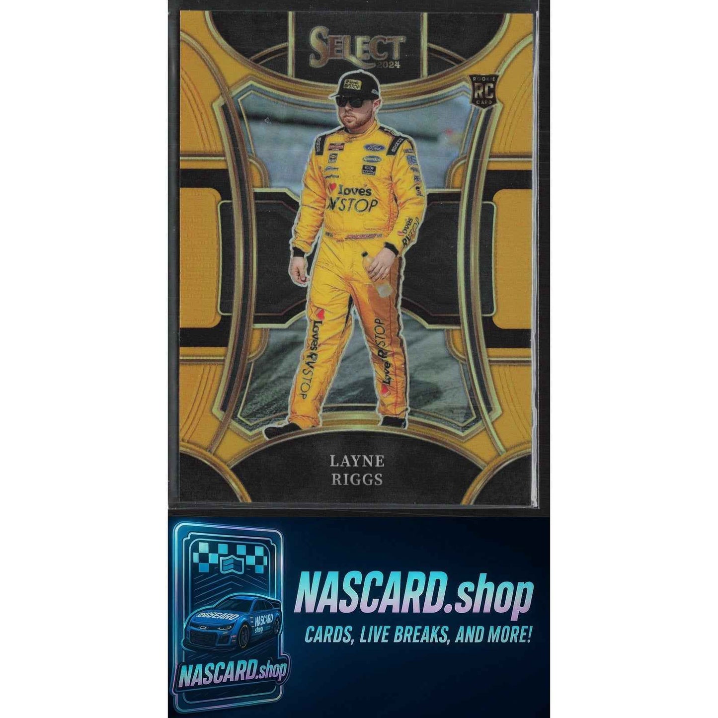 2024 Panini Select #227 Layne Riggs Gold Prizms #/10 RC