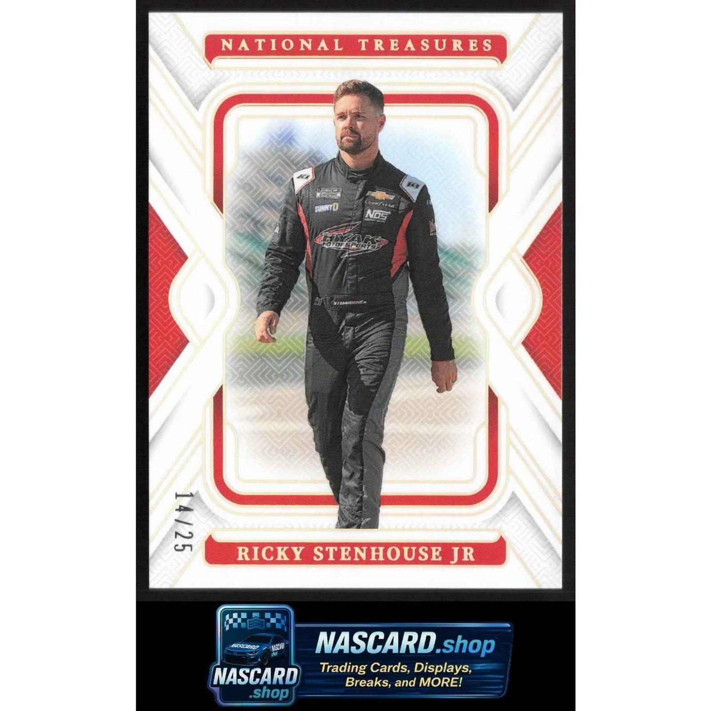 2025 Panini National Treasures #9 Ricky Stenhouse Jr Holo Silver #/25
