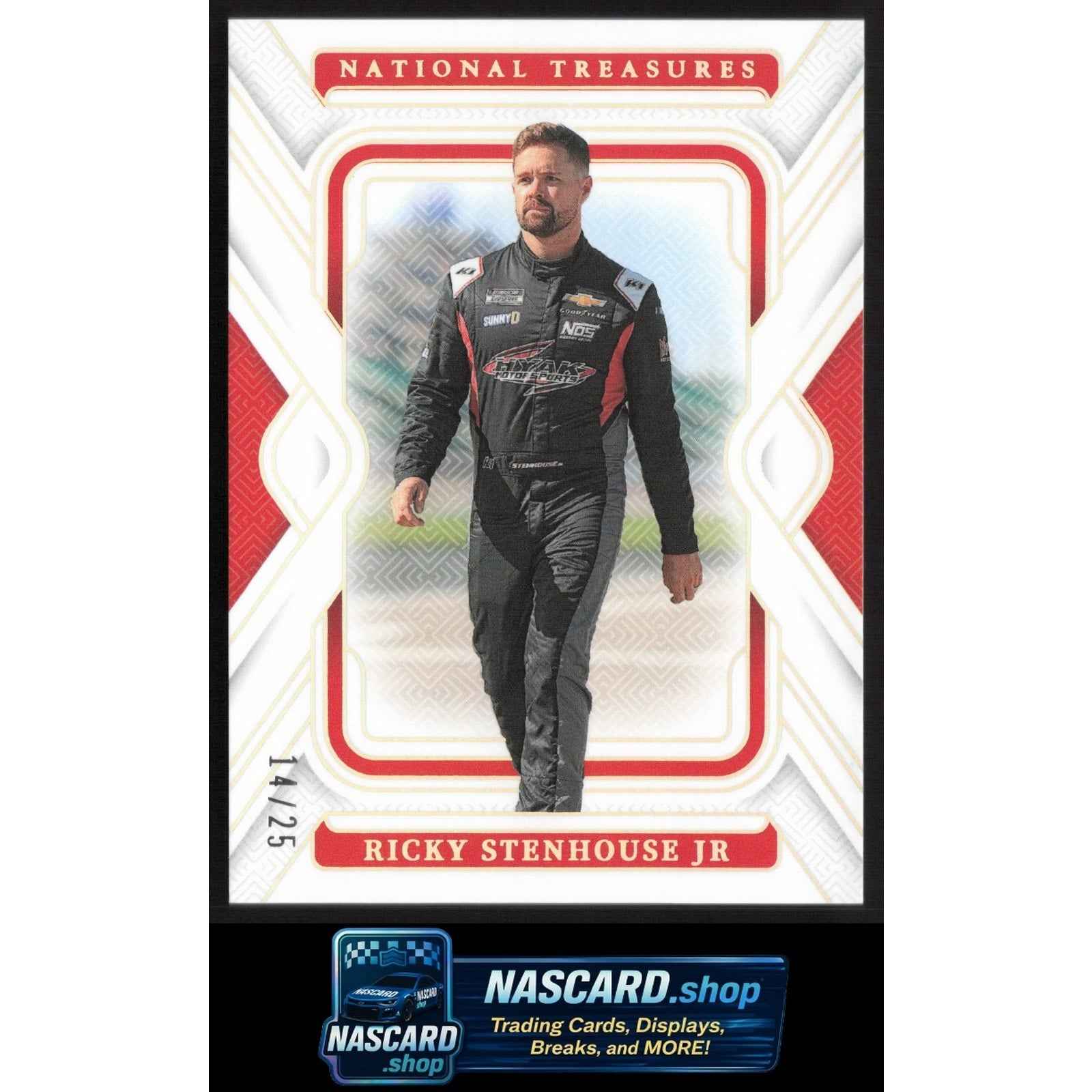 2025 Panini National Treasures #9 Ricky Stenhouse Jr Holo Silver #/25