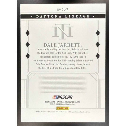 2024 Panini National Treasures Dale Jarrett #7 Daytona Lineage 6/25