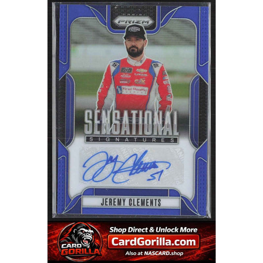 2025 Panini Prizm #SS-JCT Jeremy Clements Sensational Signatures Blue #/49