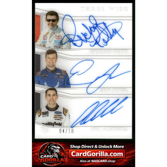 2023 National Treasures Almirola Erik Jones Richard Petty Three Wide Auto /10