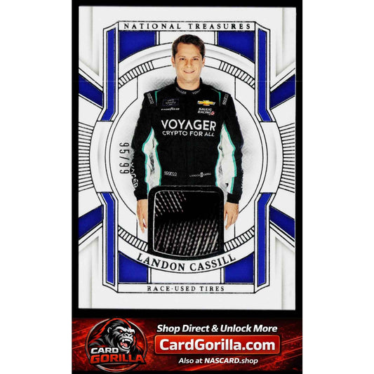 2025 Panini National Treasures #RUT-LCL Landon Cassill Race Used Tires #/99