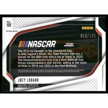 2025 Panini Prizm #132 Joey Logano Orange Wave #/125