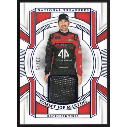 2025 Panini National Treasures Tommy Joe Martins Race Used Tires Blue #/75