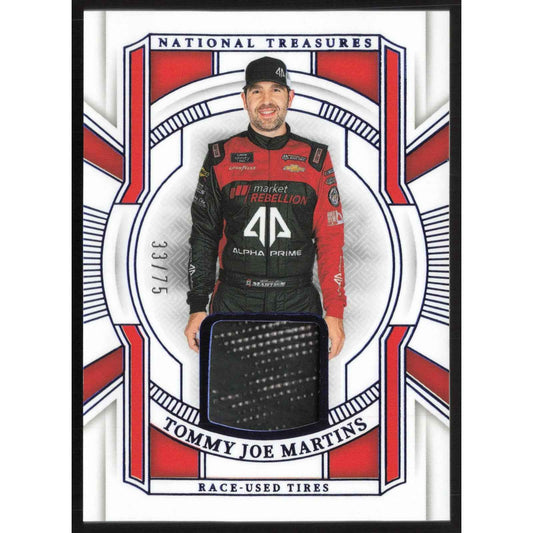2025 Panini National Treasures Tommy Joe Martins Race Used Tires Blue #/75