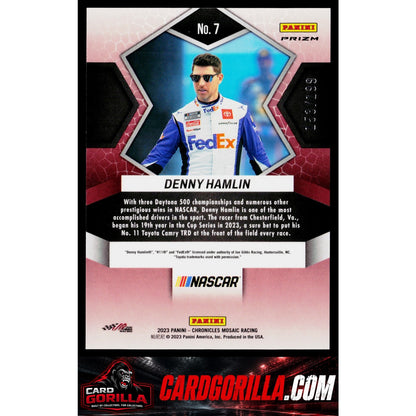 2023 Panini Chronicles #7 Denny Hamlin Mosaic Blue #/199