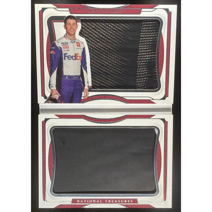 2022 Panini National Treasures Denny Hamlin #DH Jumbo Tire Booklet Duals /15