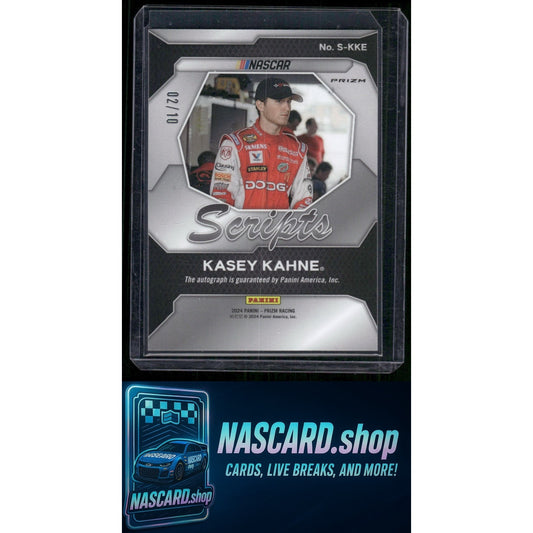 2024 Panini Prizm #S-KKE Kasey Kahne Scripts Gold #/10