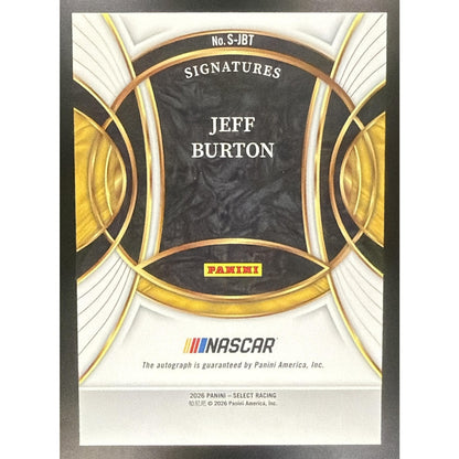 2026 Panini Select NASCAR Jeff Burton #S-JBT Signatures Auto