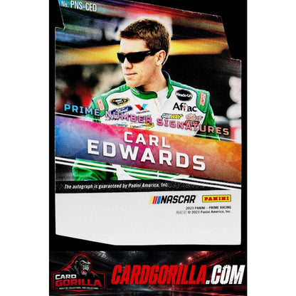 2023 Panini Prime #PNS-CED Carl Edwards Die Cut Prime Number Signatures #/49